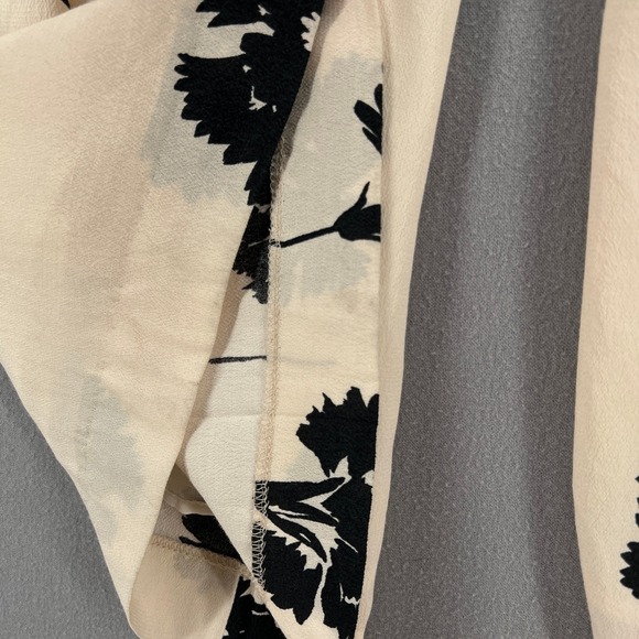 TWINSET Milano Palazzo Womens US4 IT40 Pants Cream Black Floral Print Wide Leg - Picture 14 of 16